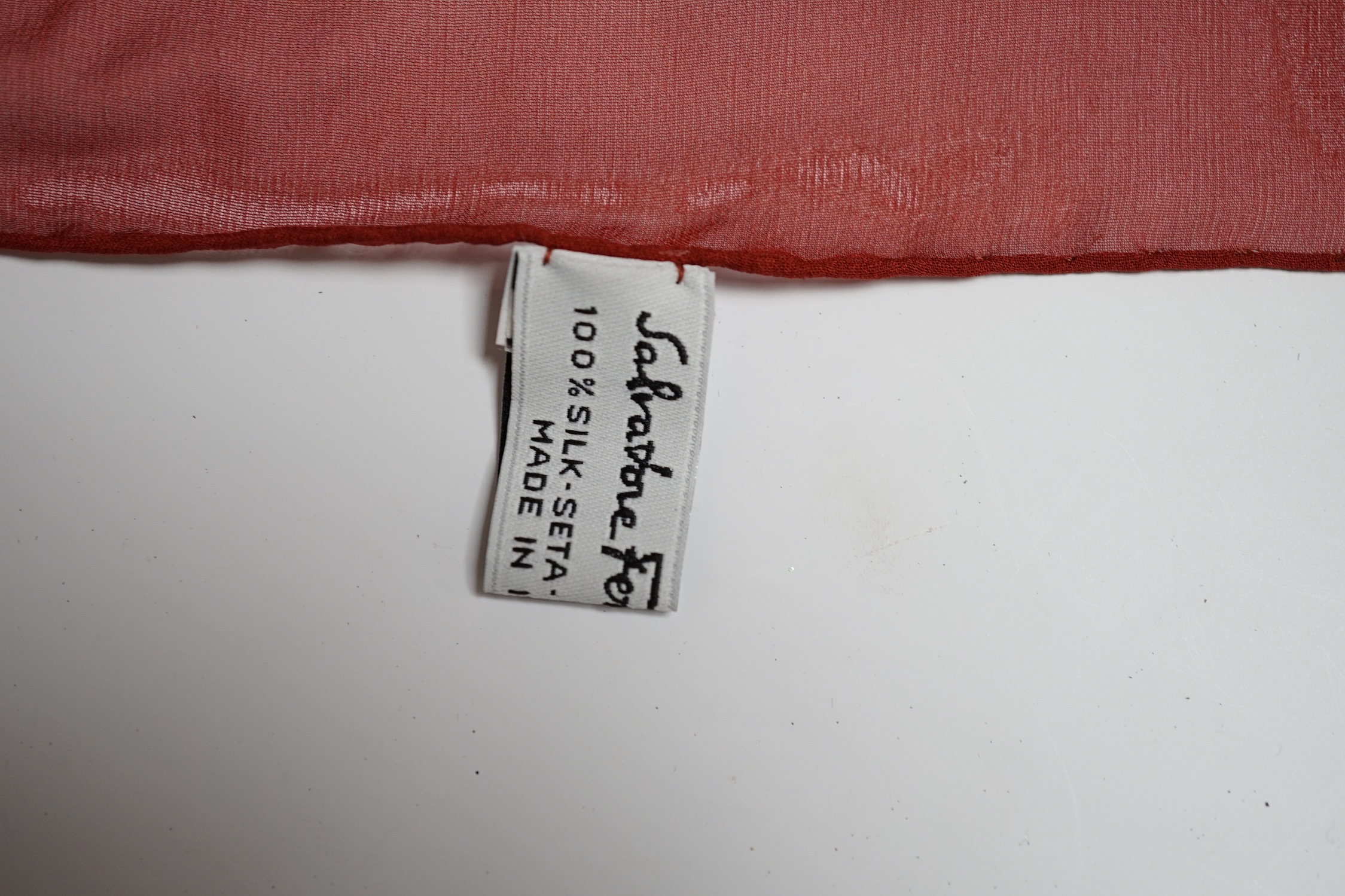 A Salvatore Ferragamo silk scarf 